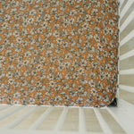 Magnolia Muslin Crib Sheet - Textile, Linens, Brown, Creative arts, Motif | Everetts Place