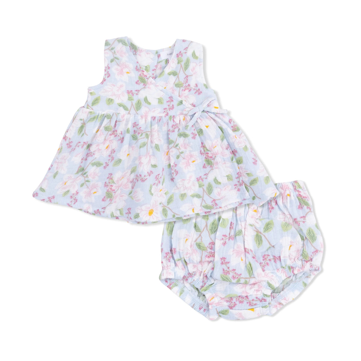 Magnolias - Kimono Dress and Bloomer - Baby & Toddler Clothing, White, Textile, Pink, One-piece garment | Everetts Place