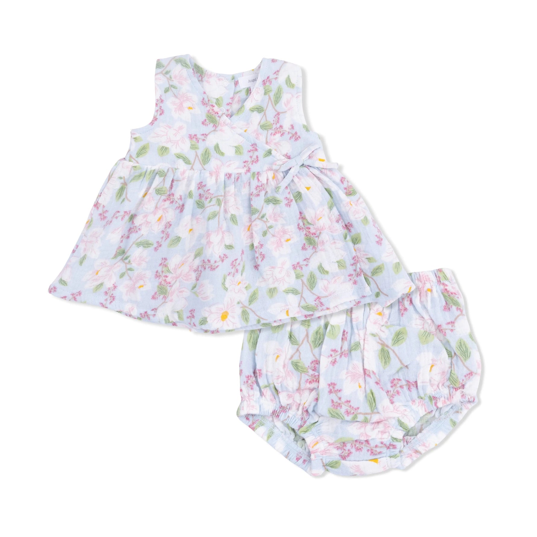 Magnolias - Kimono Dress and Bloomer - Baby & Toddler Clothing, White, Textile, Pink, One-piece garment | Everetts Place