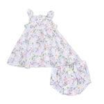 Angel Dear Magnolias - Paperbag Ruffle Sundress with Bloomer - 
