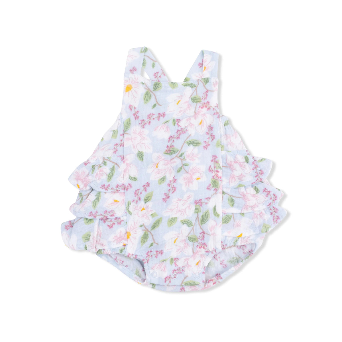 Angel Dear Magnolias - Ruffle Sunsuit - 