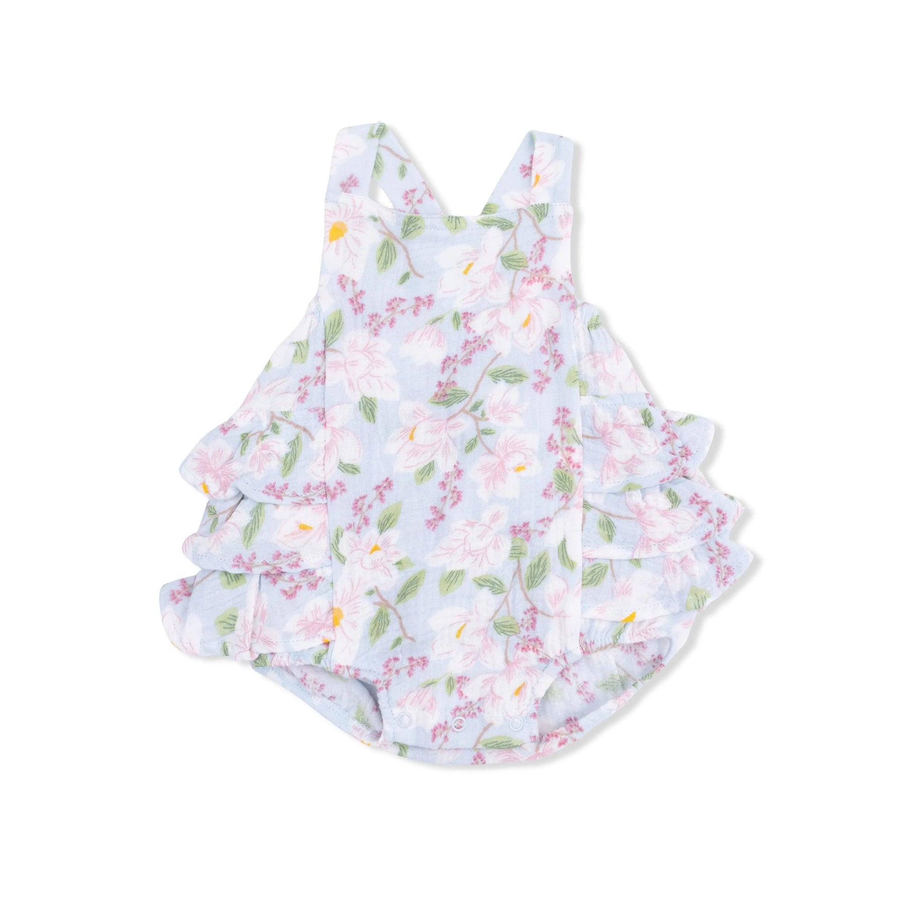 Angel Dear Magnolias - Ruffle Sunsuit - 