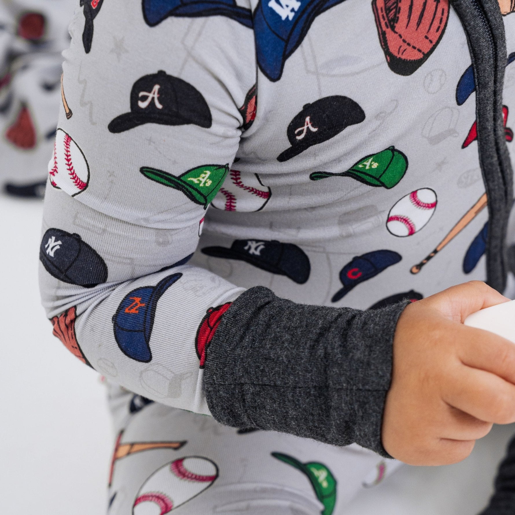 Bam & Stitch Major League Buddies Bamboo Convertible Romper | Baseball Zipper Sleeper - 