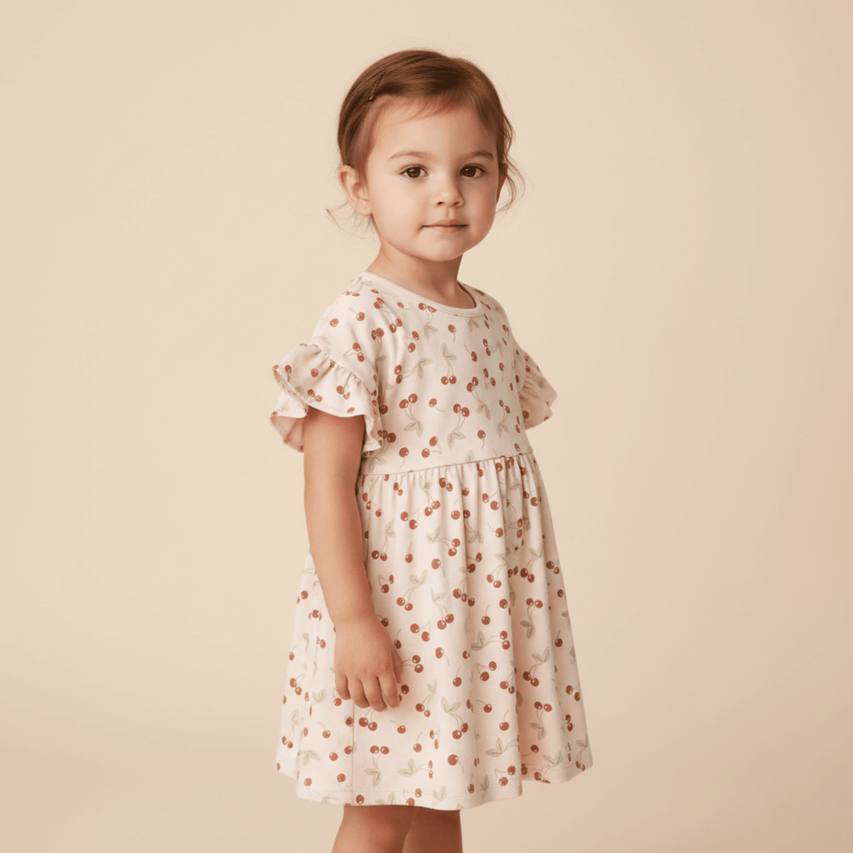 Organic Dolman Sleeve Dress - Cherry - Sleeve, Shoulder, Baby & Toddler Clothing, Dress, Day Dress | Everetts Place
