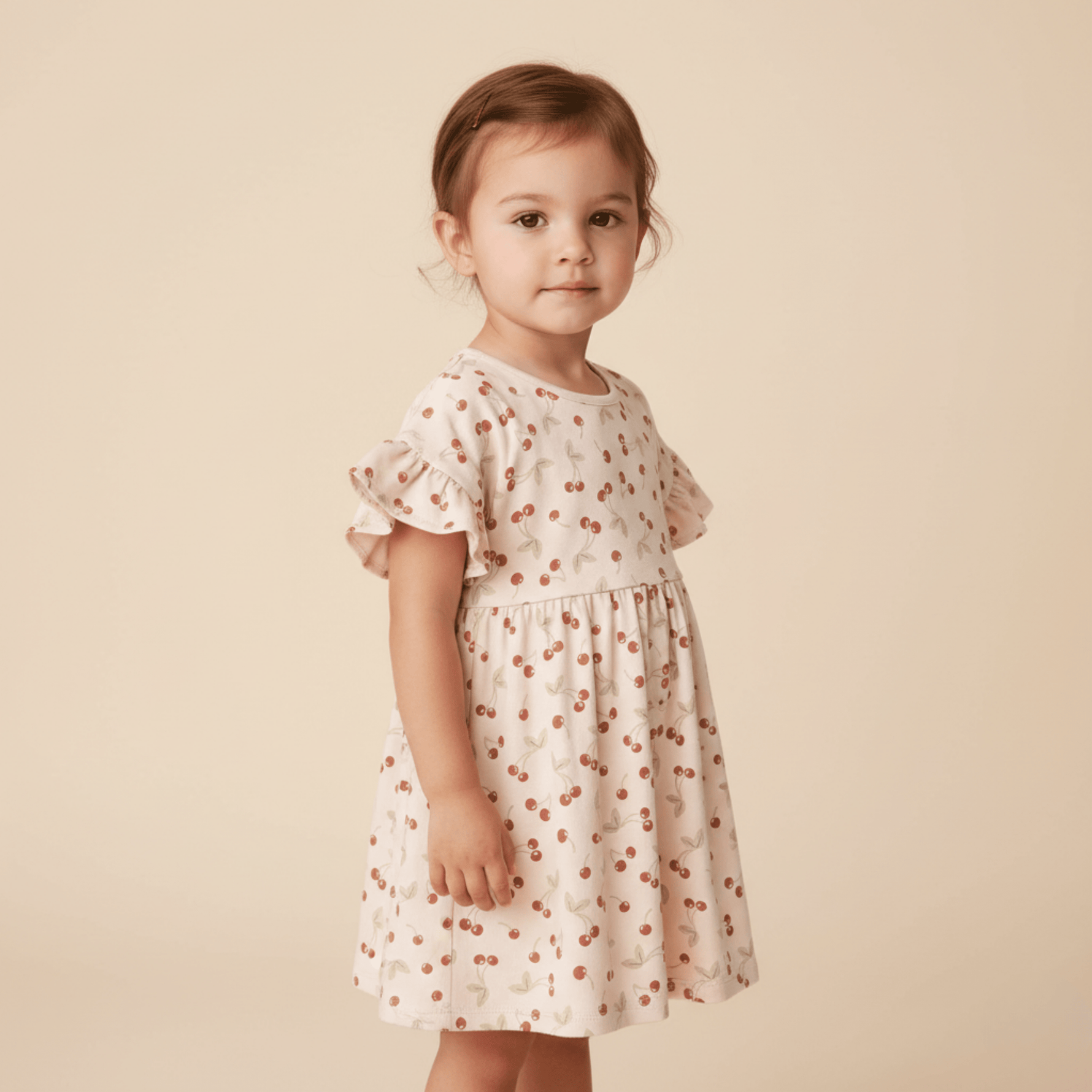 Organic Dolman Sleeve Dress - Cherry - Sleeve, Shoulder, Baby & Toddler Clothing, Dress, Day Dress | Everetts Place