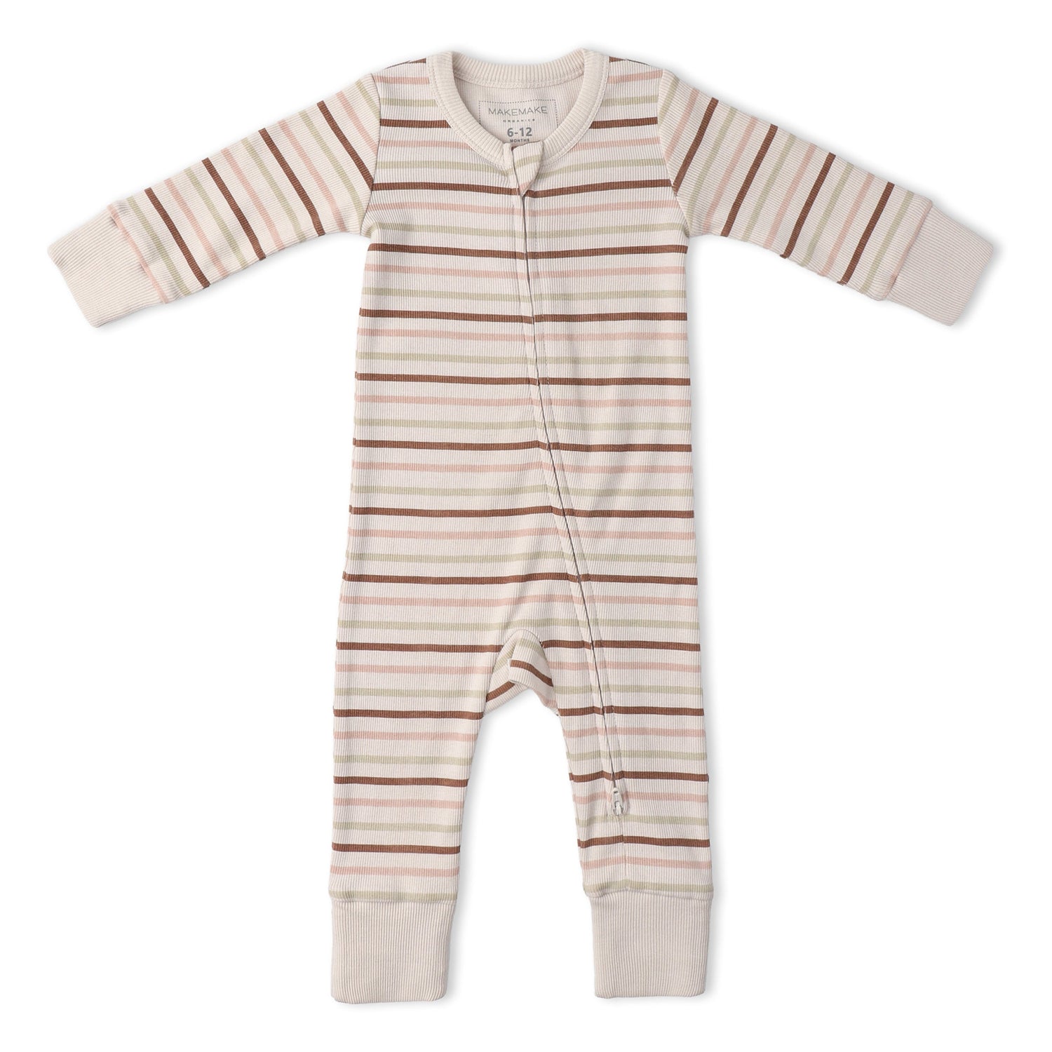Makemake Organics Makemake Organics 2 - Way Zip Romper Terra Stripes