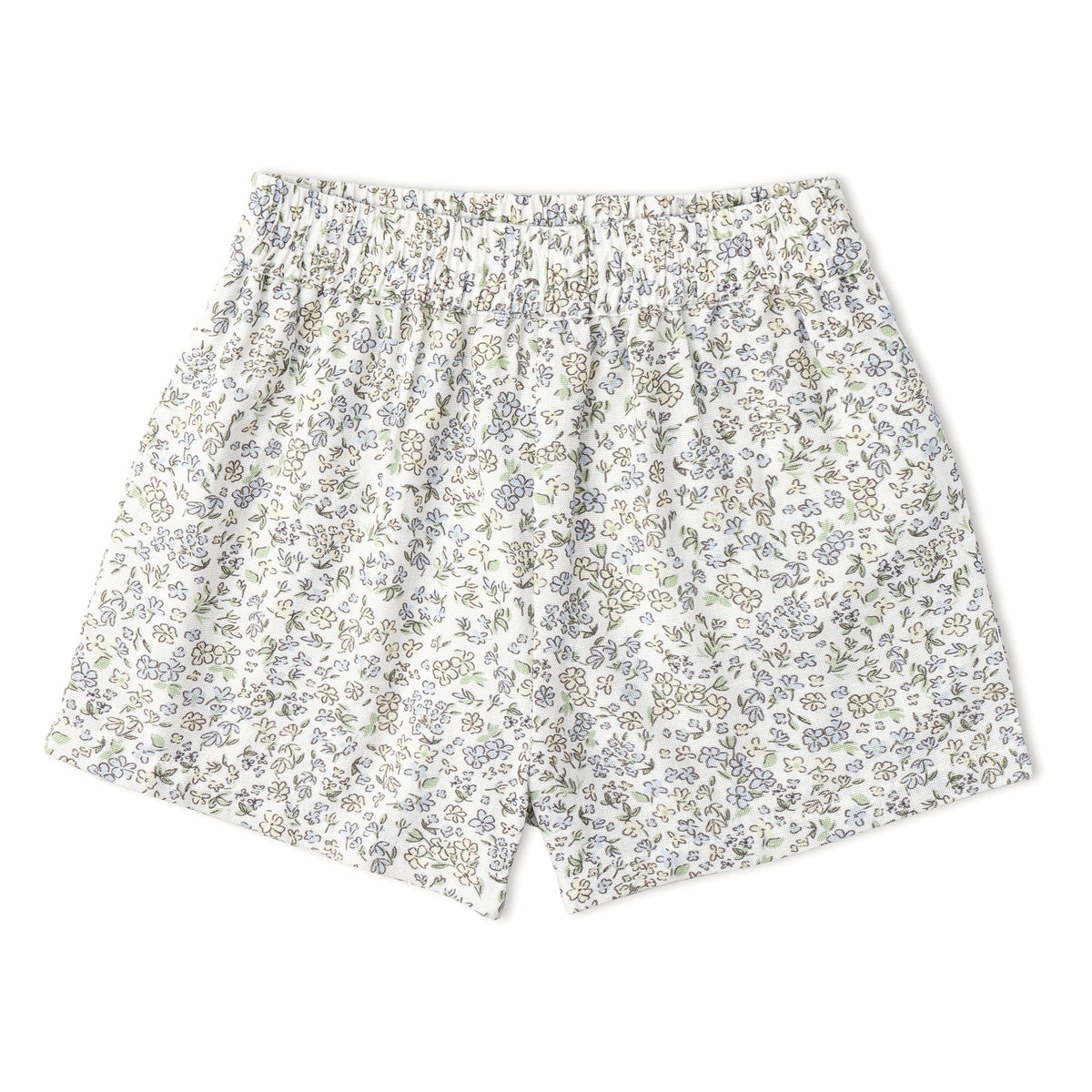 Makemake Organics Makemake Organics Adjustable Tie Up Top And Shorts Set With Floral Tulle For Baby Girls