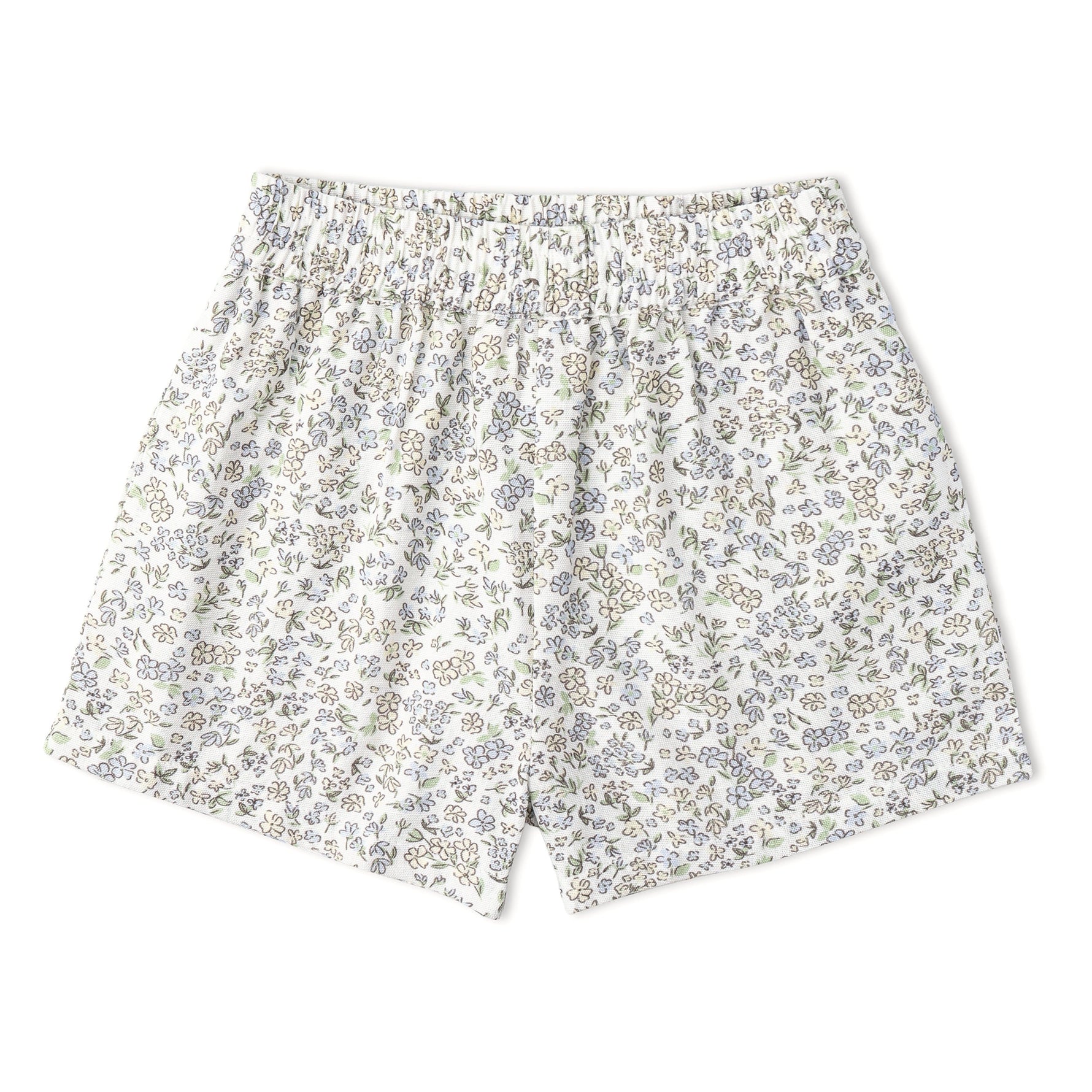 Makemake Organics Makemake Organics Adjustable Tie Up Top And Shorts Set With Floral Tulle For Baby Girls