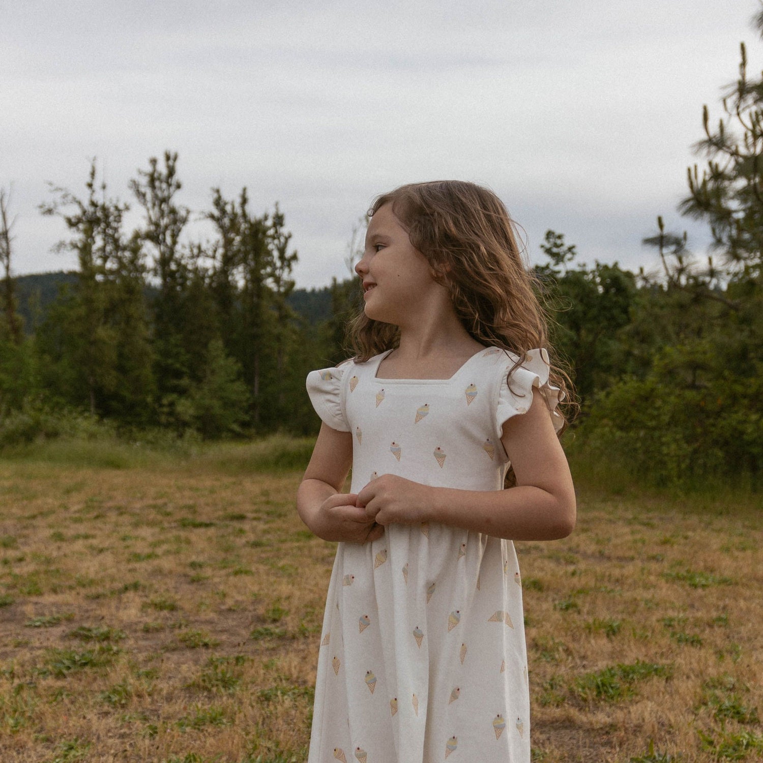 Organic Cutout Back Dress - Ice Cream - Day Dress, One-piece garment, Child, Dress, Person | Everetts Place