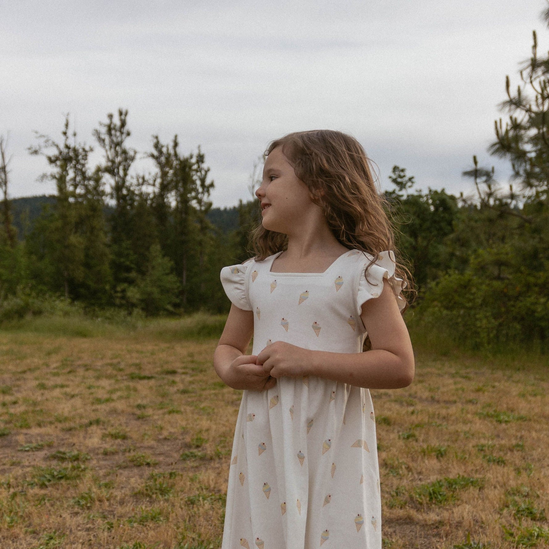 Organic Cutout Back Dress - Ice Cream - Day Dress, One-piece garment, Child, Dress, Person | Everetts Place