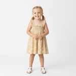 Organic Smocked Sundress - Yellow Blossom - Dress, Day Dress, One-piece garment, Textile, Fashion | Everetts Place
