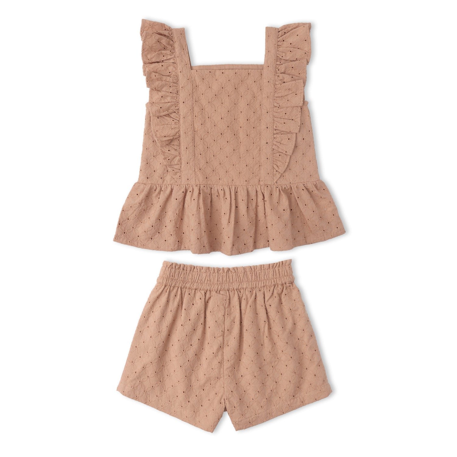 Makemake Organics Makemake Organics Baby Organic Eyelet Top And Shorts Set