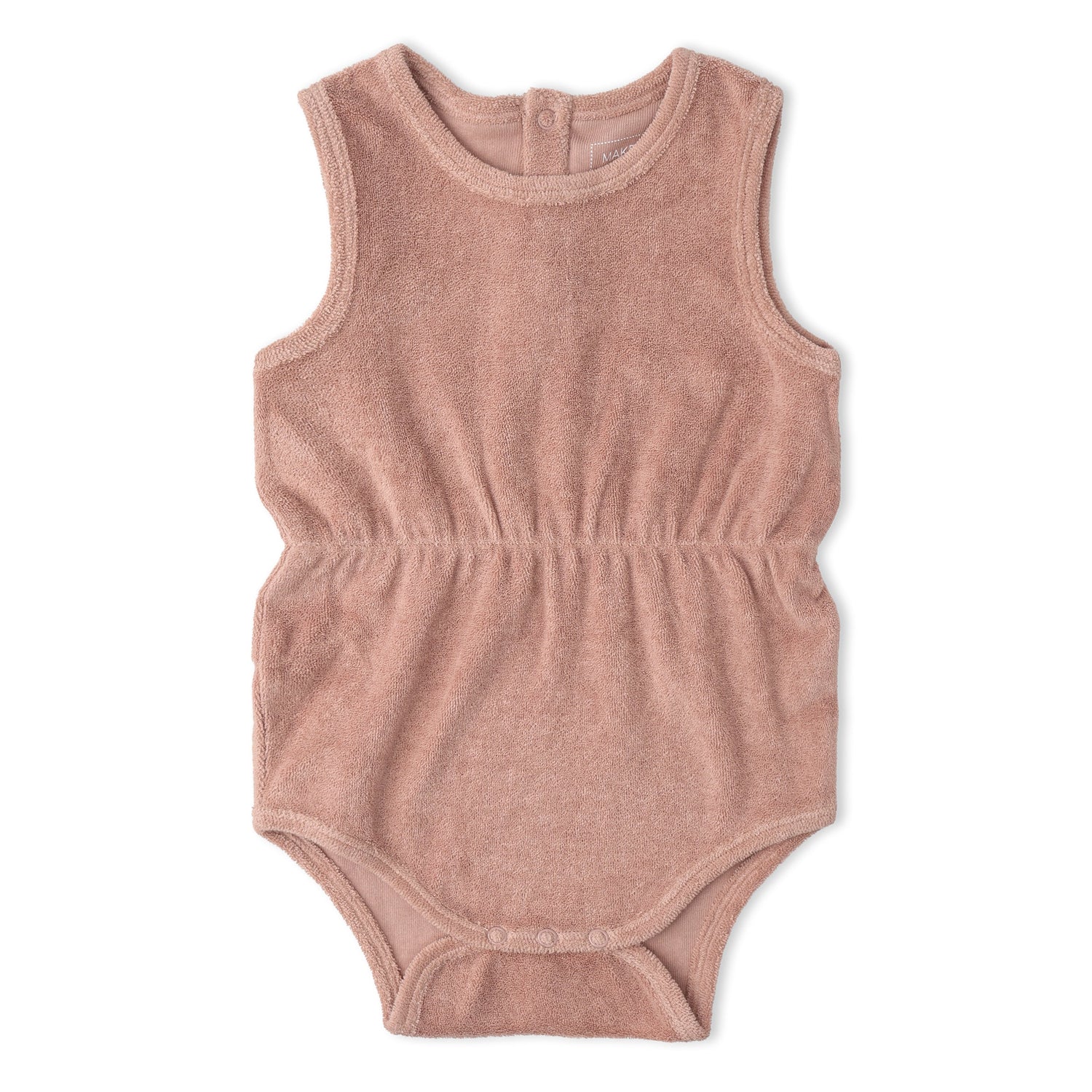 Makemake Organics Makemake Organics Baby Romper Organic Cotton Lightweight Breathable Gently Gathered Waist