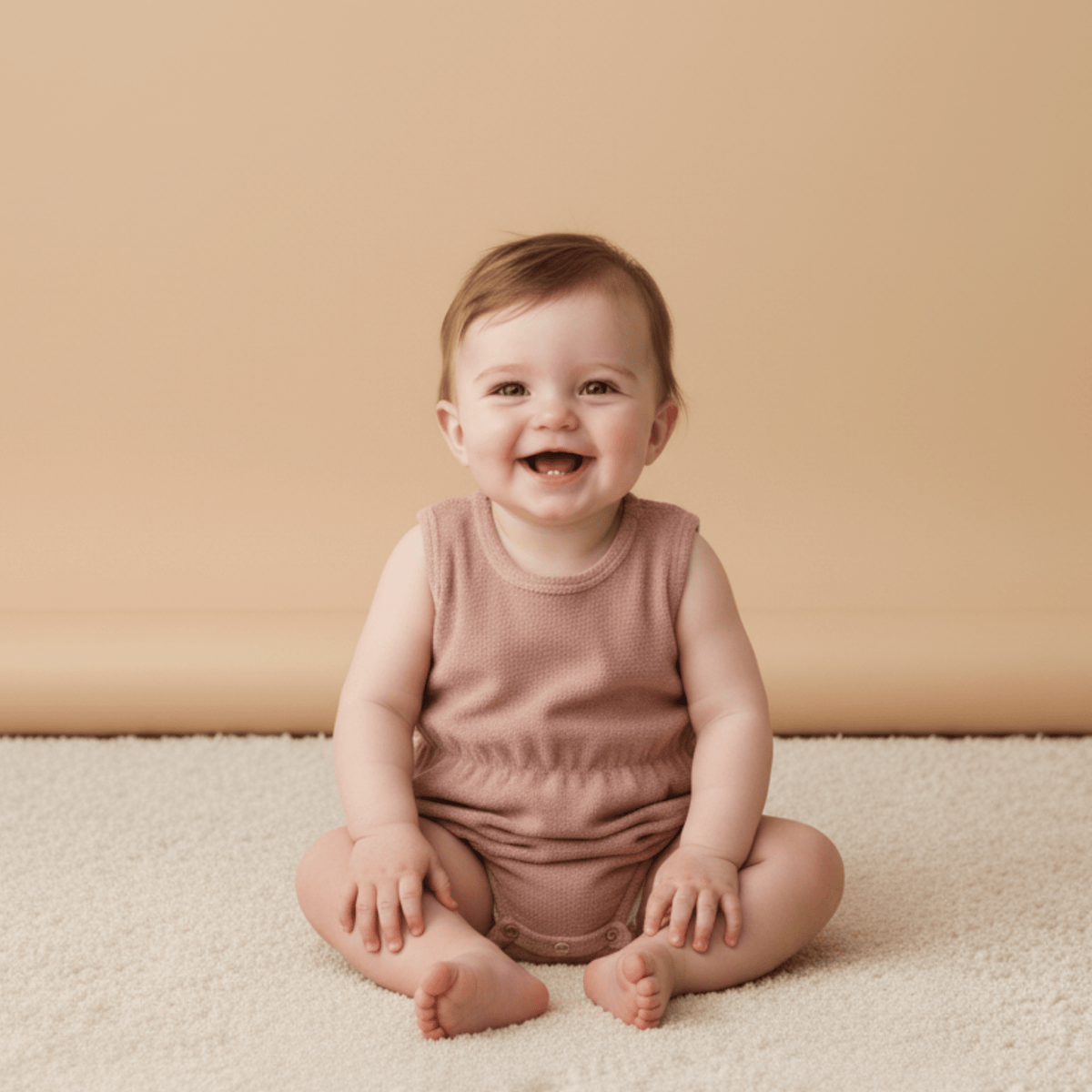 Makemake Organics Makemake Organics Baby Romper Organic Cotton Lightweight Breathable Gently Gathered Waist