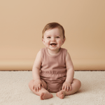 Makemake Organics Makemake Organics Baby Romper Organic Cotton Lightweight Breathable Gently Gathered Waist