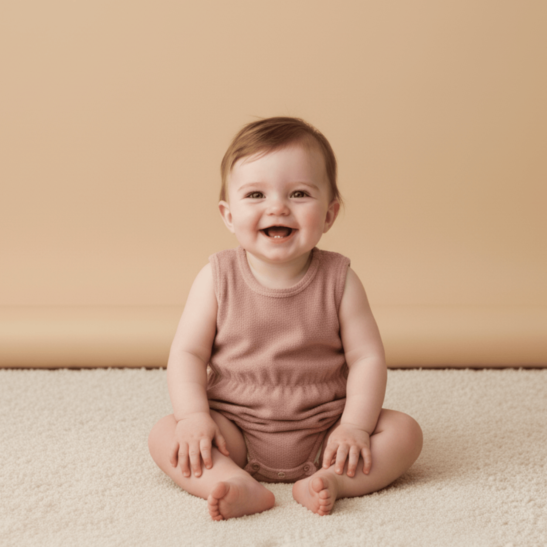 Makemake Organics Makemake Organics Baby Romper Organic Cotton Lightweight Breathable Gently Gathered Waist