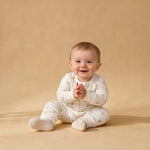Makemake Organics Makemake Organics Baby Romper Two Way Zip Lemons Print