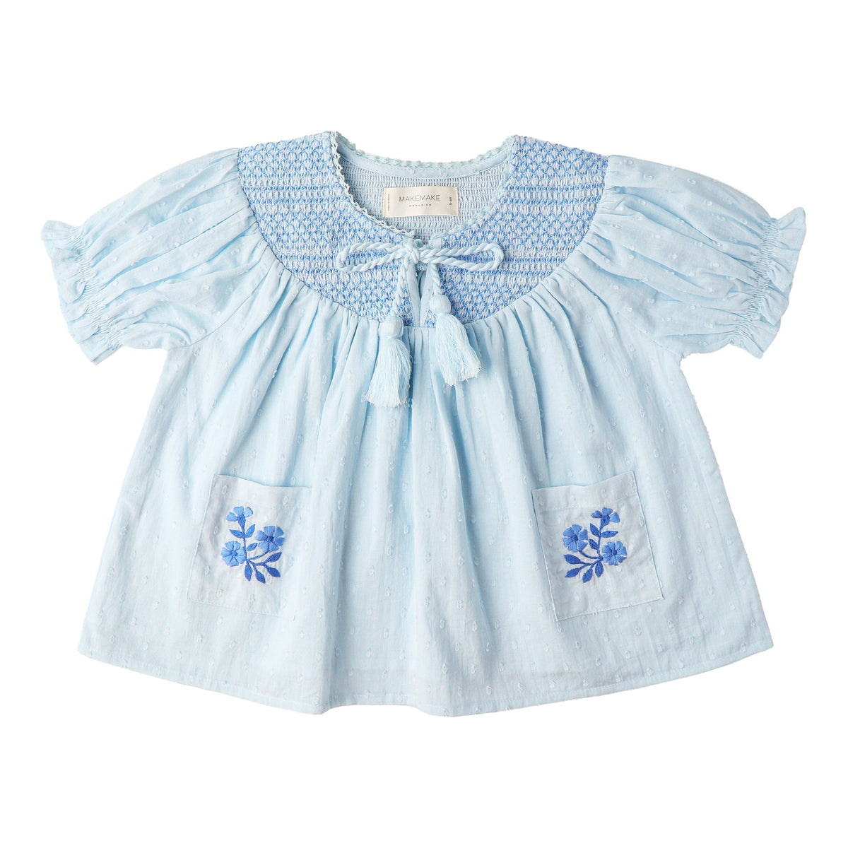 Makemake Organics Makemake Organics Baby Smocked Top And Shorts Set In Organic Cotton Soft Breathable Summer Wear