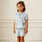 Makemake Organics Makemake Organics Baby Smocked Top And Shorts Set In Organic Cotton Soft Breathable Summer Wear