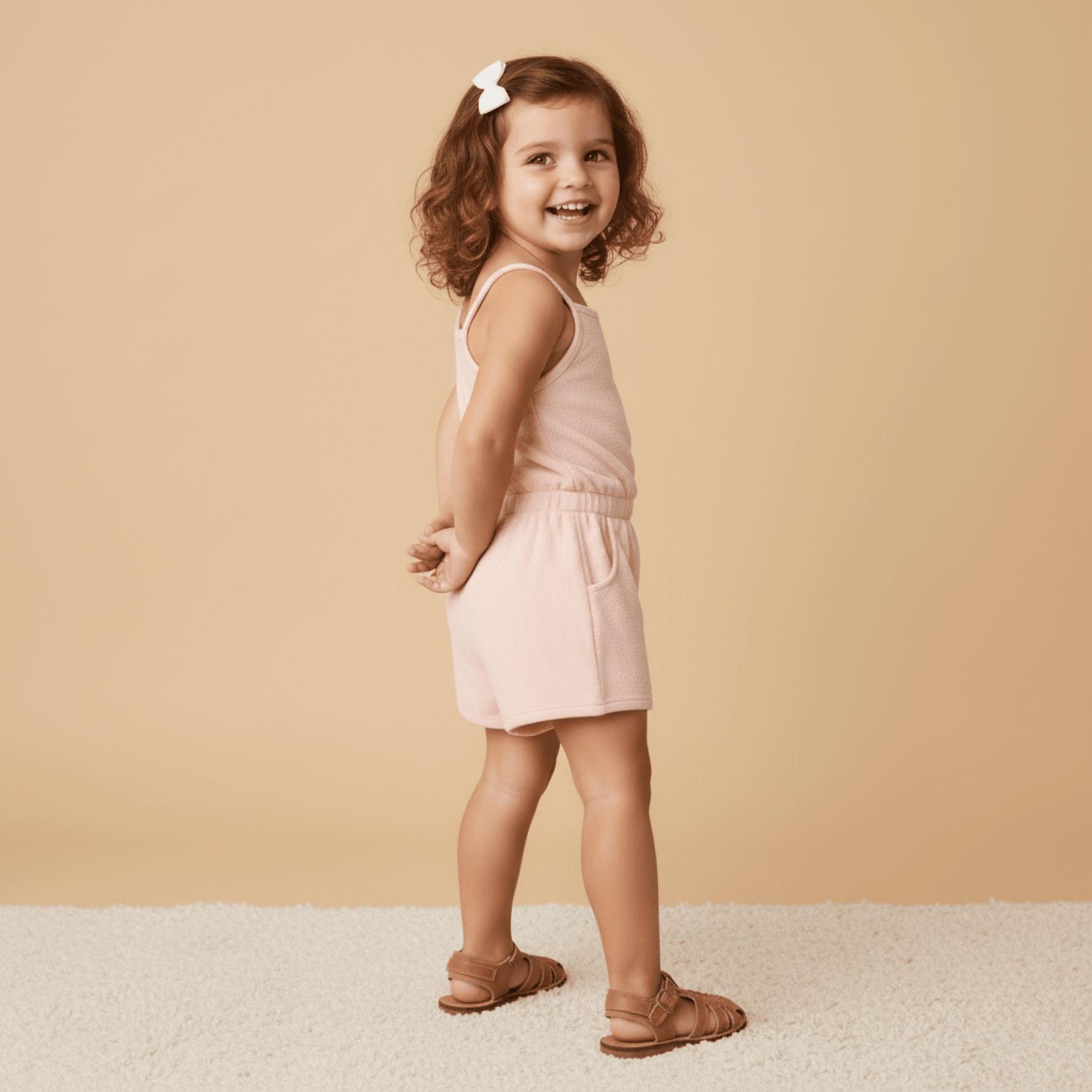 Makemake Organics Makemake Organics Baby Tank Romper With Soft Terry Fabric Pull On For Beach Days Breathable Comfort