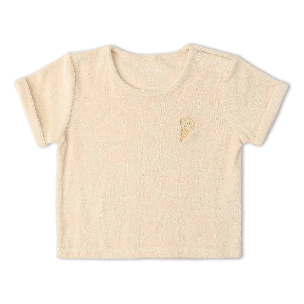 Makemake Organics Makemake Organics Baby Tee And Shorts Set Soft Terry Butter Yellow Breathable Relaxed Fit
