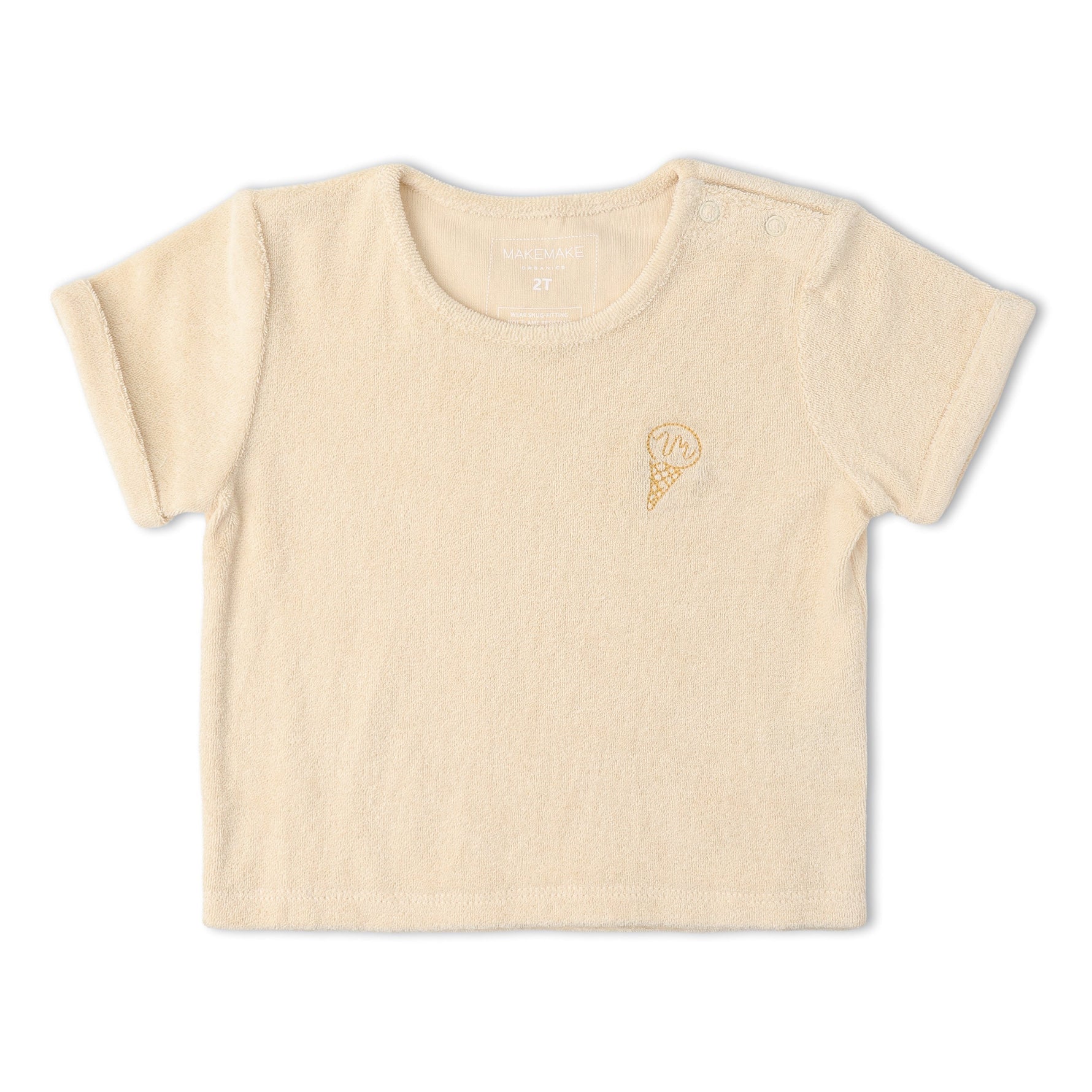 Makemake Organics Makemake Organics Baby Tee And Shorts Set Soft Terry Butter Yellow Breathable Relaxed Fit