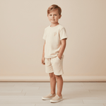 Makemake Organics Makemake Organics Baby Tee And Shorts Set Soft Terry Butter Yellow Breathable Relaxed Fit