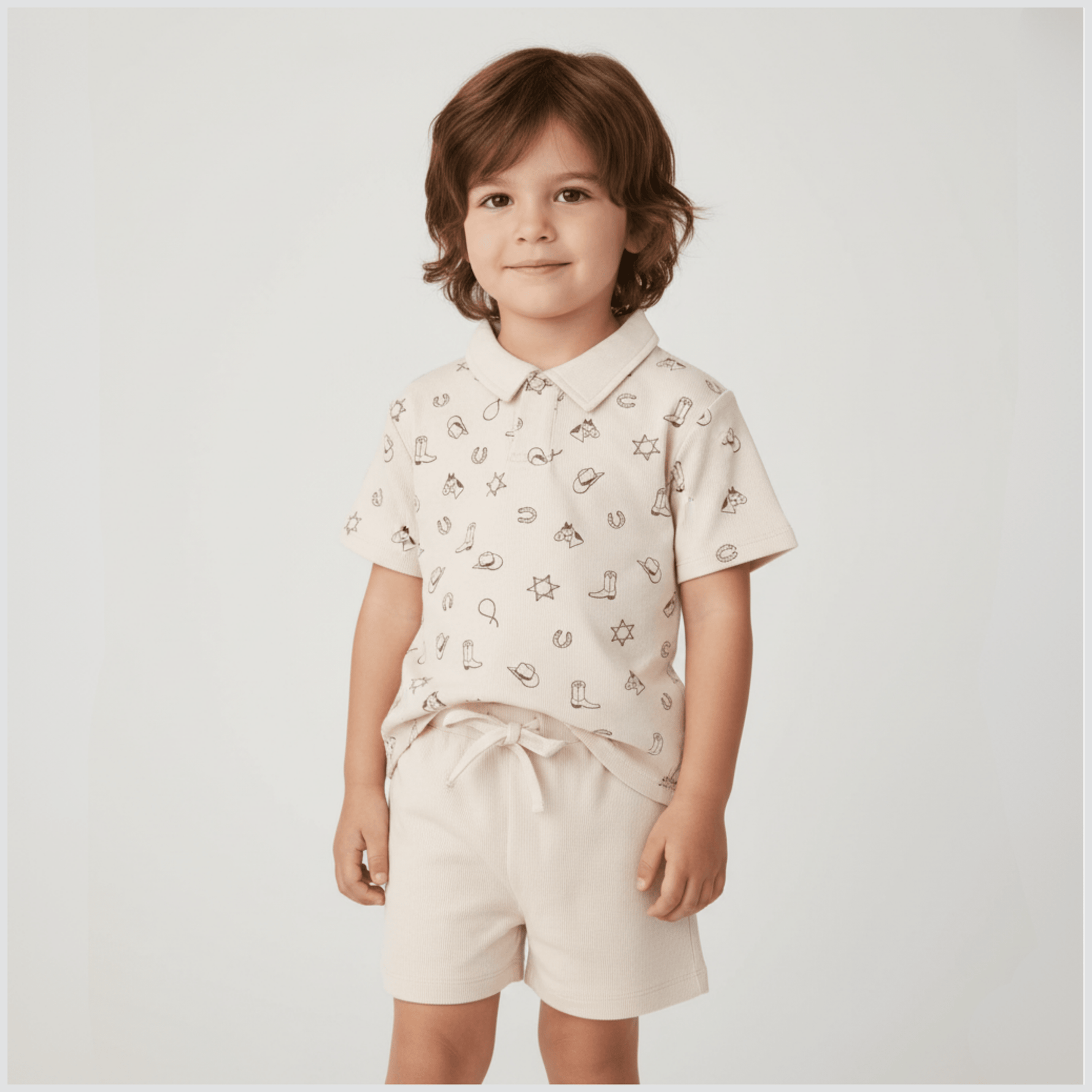 Makemake Organics Makemake Organics Collar Tee And Shorts Set UltraSoft Organic Cotton For Sunny Days