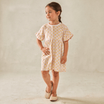 Makemake Organics Makemake Organics Dolman Sleeve Dress With Soft Organic Cotton And Pop Floral Print For Playtime