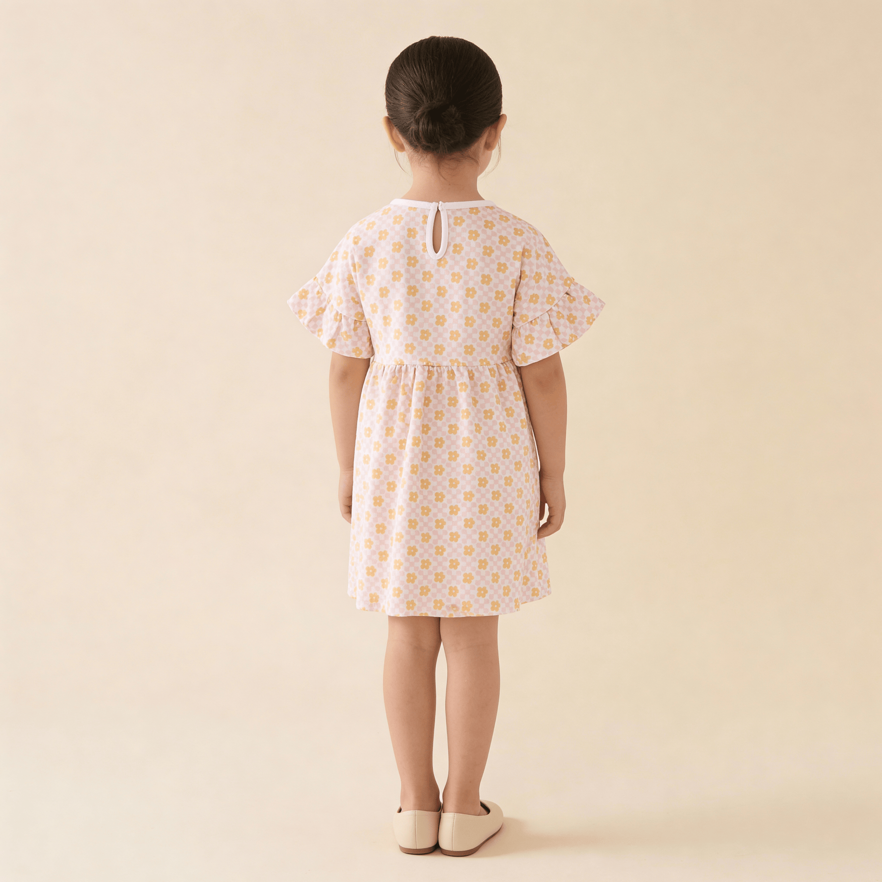 Makemake Organics Makemake Organics Dolman Sleeve Dress With Soft Organic Cotton And Pop Floral Print For Playtime
