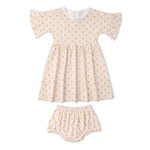Makemake Organics Makemake Organics Dolman Sleeve Dress With Soft Organic Cotton And Pop Floral Print For Playtime