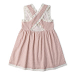 Makemake Organics Makemake Organics Dress With Cross Back Straps For Baby Girls Seersucker Lightweight Airy Summer Dress