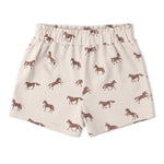 Makemake Organics Makemake Organics Drop Shoulder Tee And Shorts Set Organic Cotton Interlock Baby Outfit With Horses Print