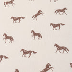 Makemake Organics Makemake Organics Drop Shoulder Tee And Shorts Set Organic Cotton Interlock Baby Outfit With Horses Print