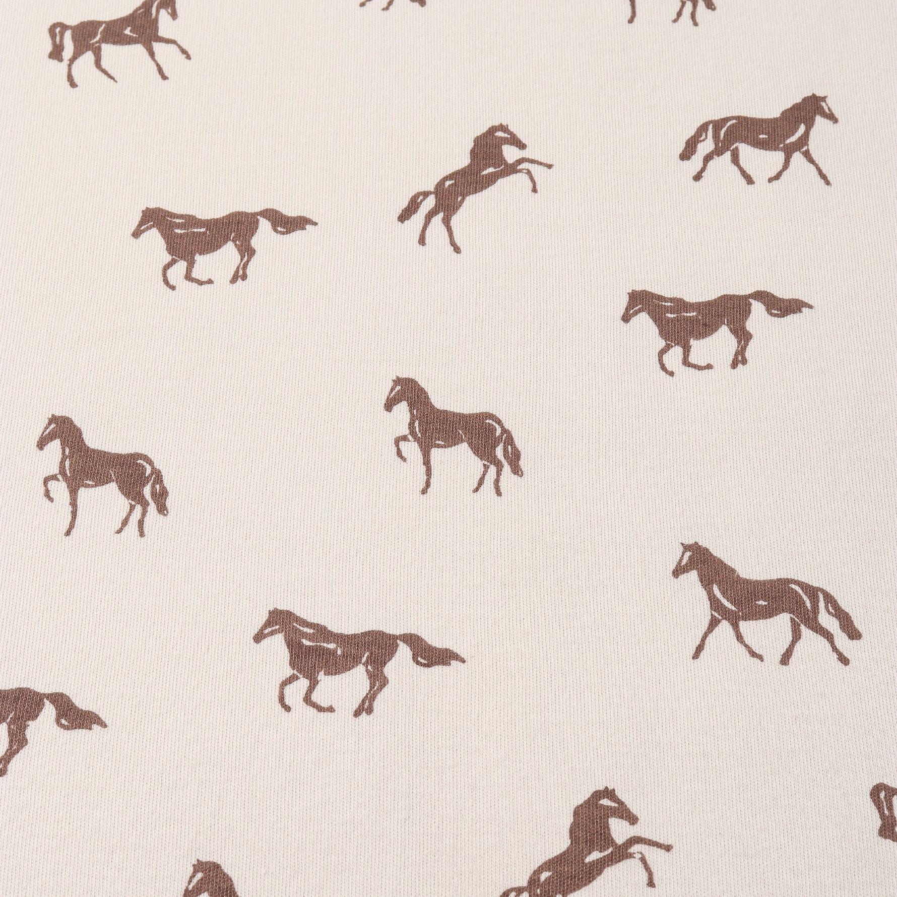 Makemake Organics Makemake Organics Drop Shoulder Tee And Shorts Set Organic Cotton Interlock Baby Outfit With Horses Print