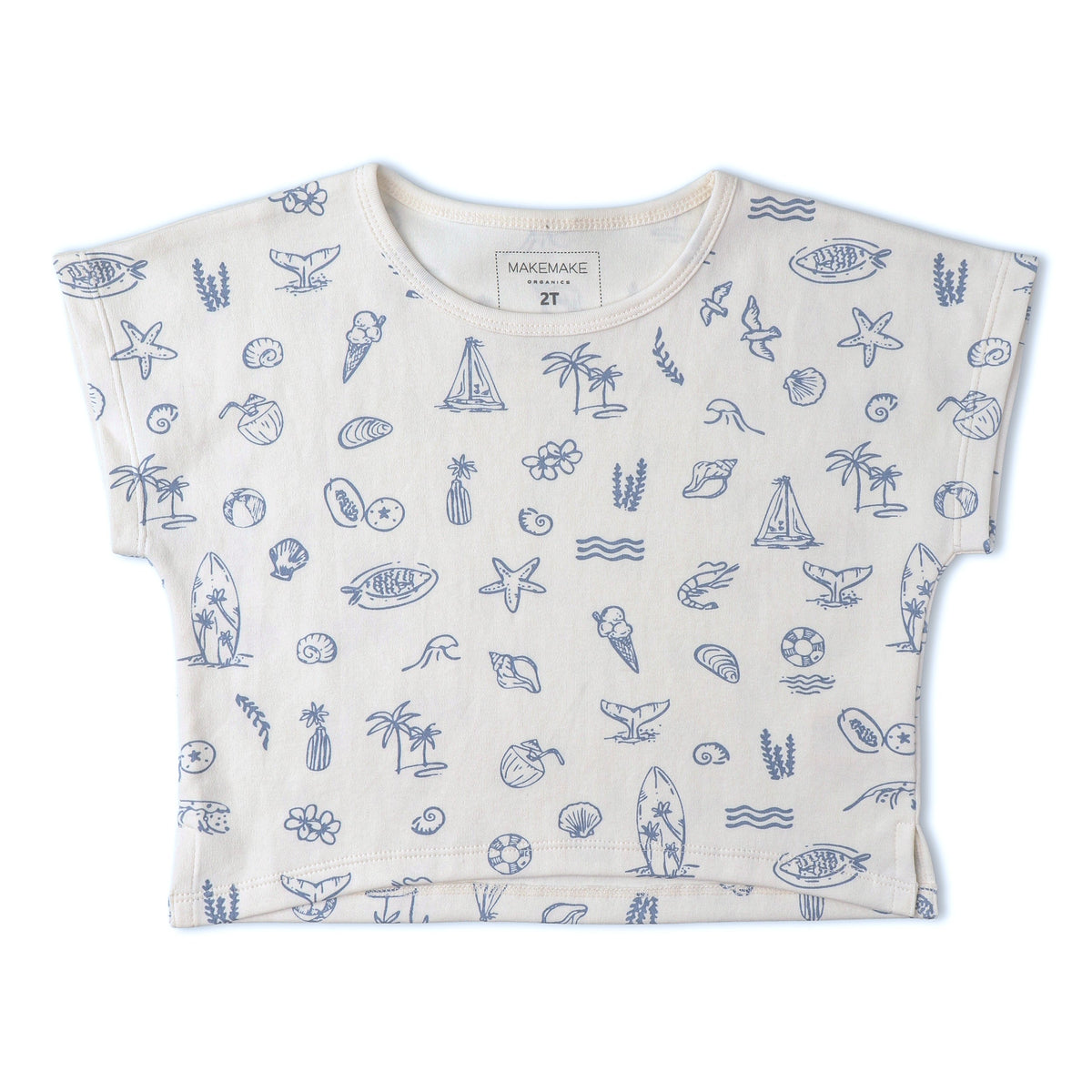 Makemake Organics Makemake Organics Drop Shoulder Tee And Shorts Set Toddlers
