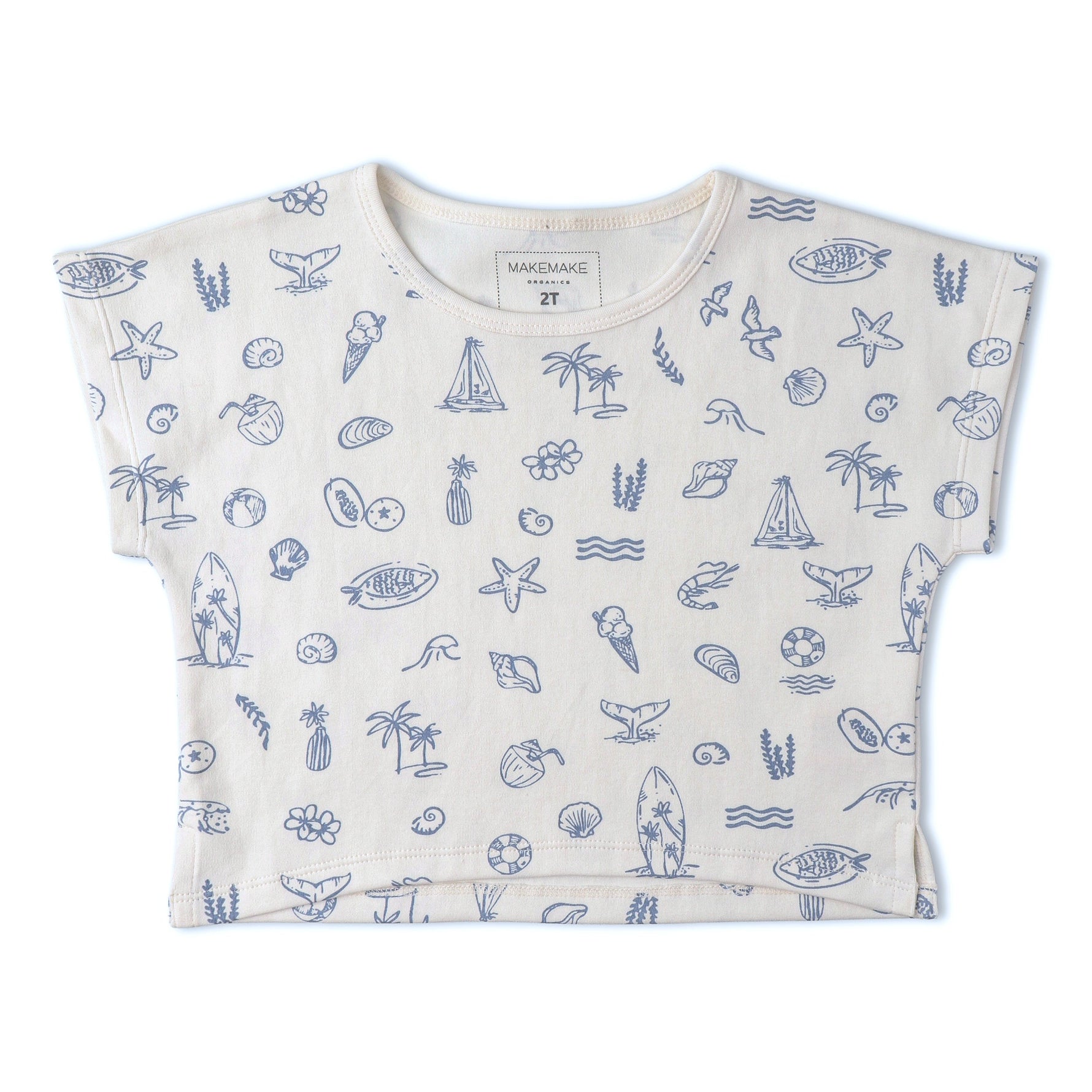 Makemake Organics Makemake Organics Drop Shoulder Tee And Shorts Set Toddlers