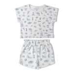 Makemake Organics Makemake Organics Drop Shoulder Tee And Shorts Set Toddlers