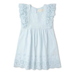 Makemake Organics Makemake Organics Eyelet Flutter Dress Made With Organic Cotton For Baby Girls Soft Lightweight Summer Outfit