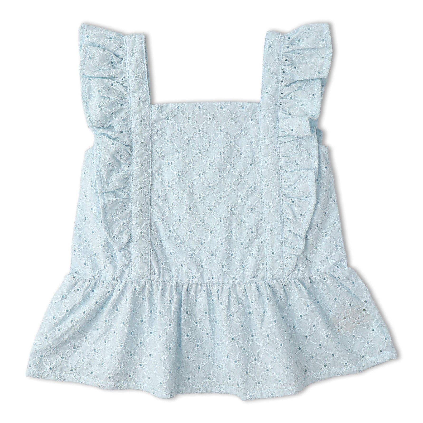 Makemake Organics Makemake Organics Eyelet Top And Shorts Set Organic Cotton For Baby Girls Breathable Comfort