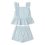 Makemake Organics Makemake Organics Eyelet Top And Shorts Set Organic Cotton For Baby Girls Breathable Comfort