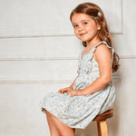 Organic Flutter Buttoned Tiered Dress - Ivy Floral - Dress, Day Dress, One-piece garment, Textile, Fashion | Everetts Place