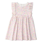 Makemake Organics Makemake Organics Flutter Dress for Baby Girls Made With Soft Organic Fabric and Flutter Sleeves