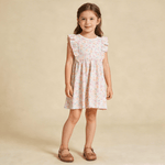 Organic Flutter Dress - Peony - Day Dress, Textile, One-piece garment, Pink, Baby & Toddler Clothing | Everetts Place