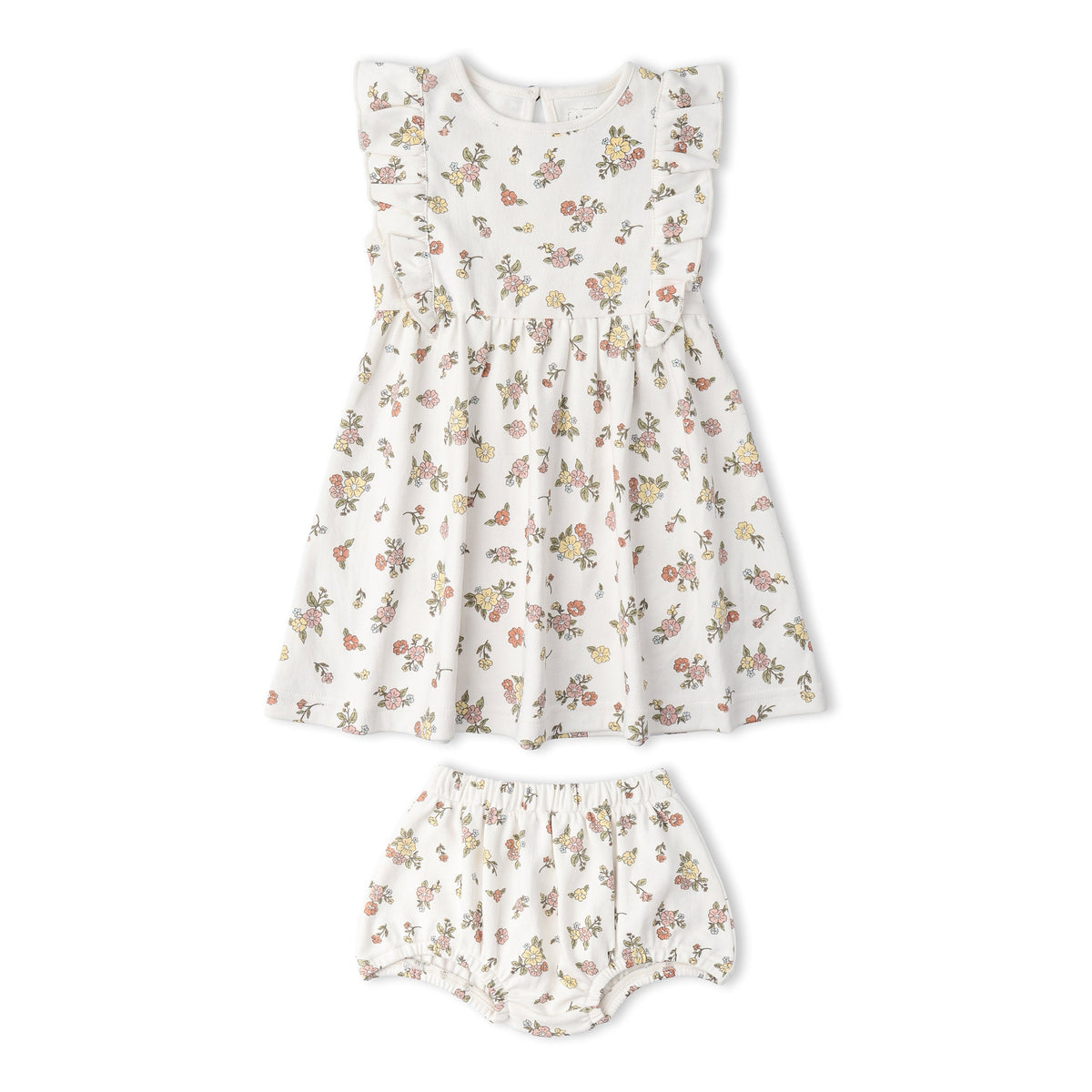 Makemake Organics Makemake Organics Flutter Dress Made From Organic Fabric For Baby Girls Soft Breathable Comfort
