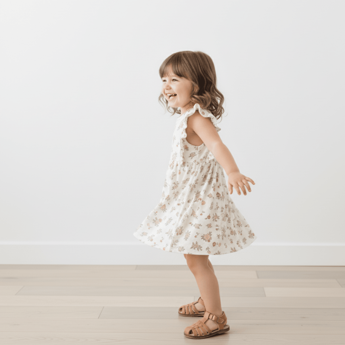 Makemake Organics Makemake Organics Flutter Dress Made From Organic Fabric For Baby Girls Soft Breathable Comfort
