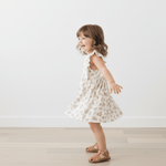 Makemake Organics Makemake Organics Flutter Dress Made From Organic Fabric For Baby Girls Soft Breathable Comfort
