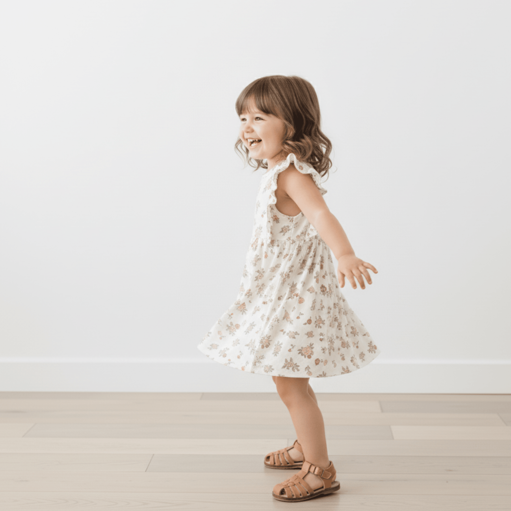 Makemake Organics Makemake Organics Flutter Dress Made From Organic Fabric For Baby Girls Soft Breathable Comfort