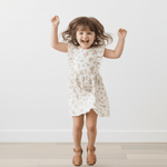 Makemake Organics Makemake Organics Flutter Dress Made From Organic Fabric For Baby Girls Soft Breathable Comfort