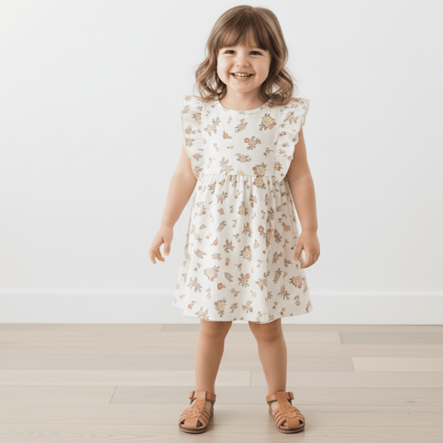 Organic Flutter Dress - Meadow - Dress, Day Dress, One-piece garment, Waist, Baby & Toddler Clothing | Everetts Place
